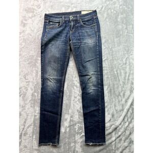 Rag & Bone Dre Womens Sz 25 Designer Jeans Blue‎ Slim Low Rise Ladies Pants